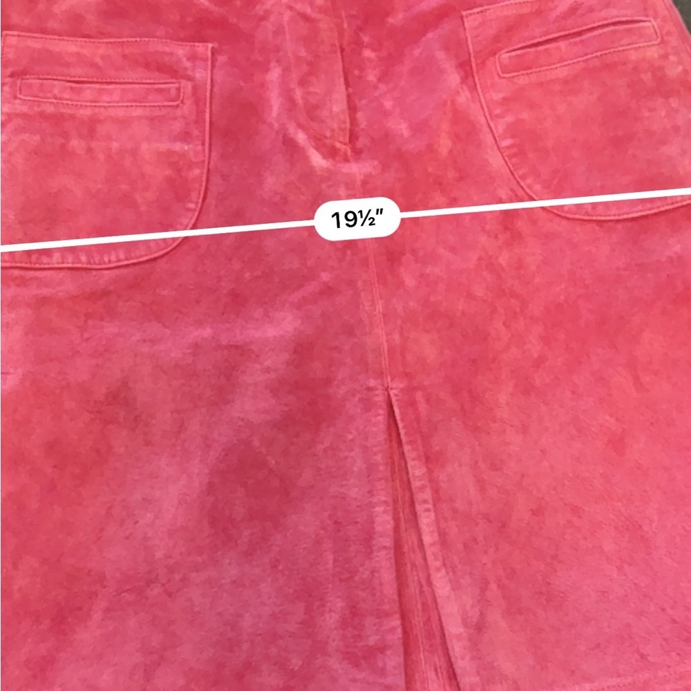 Lilly Pulitzer Hot Pink Suede A-Line skirt - Picture 11 of 11